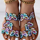 Sequin Butterfly Embroidery Slippers Summer Sandals