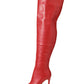 Zipper Design Over The Knee Stiletto Heel Boots