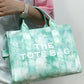 Tie Dye Letter Print Large Capacity Crossbody Tote Bag