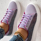 Colorblock Glitter Lace up Platform Sneakers
