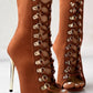 Lace up Ankle Boots Stiletto Heeled Bootie Sandals