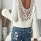Contrast Lace Long Sleeve Top