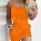 Tassel Pocket Design Sleeveless Casual Dress