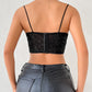 Spaghetti Strap Sequin Corset Top