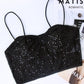 Spaghetti Strap Sequin Corset Top