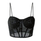 Spaghetti Strap Sequin Corset Top