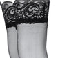 1Pair Sheer Mesh Lace Trim Stockings