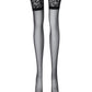 1Pair Sheer Mesh Lace Trim Stockings