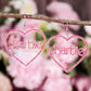 1Pair Glitter Barbie Hollow Heart Hook Earrings