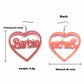 1Pair Glitter Barbie Hollow Heart Hook Earrings
