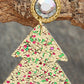1Pair Christmas Tree Shaped Rhinestone Sequin Drop Earrings