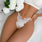 Lace Butterfly Crotchless Panty