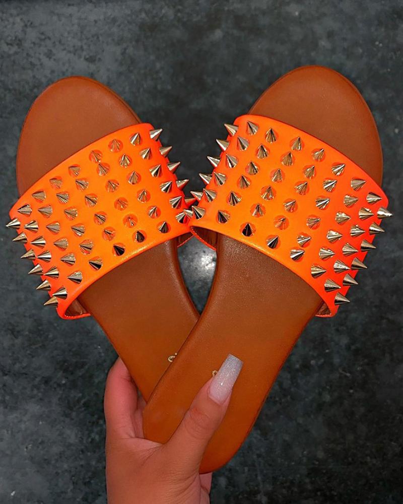 Rivet Design Casual Slide Slippers