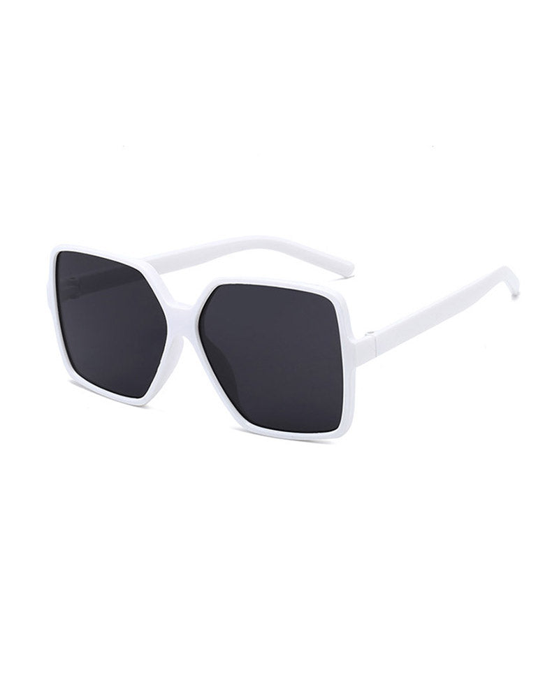 1Pair Square Frame Oversized Gradient Lens Sunglasses