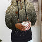 Print Long Sleeve Casual Drawstring Hoodie