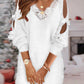 Fuzzy Cutout Eyelash Lace Casual Dress