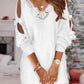 Fuzzy Cutout Eyelash Lace Casual Dress