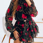 Rose Chain Print Layered Dress