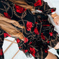 Rose Chain Print Layered Dress