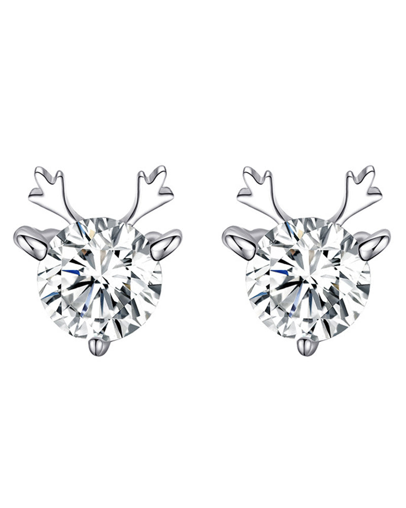 1Pair Christmas Elk Shaped Earrings