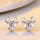 1Pair Christmas Elk Shaped Earrings
