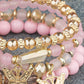 1pc Crystal Stone Beaded Butterfly Multi Layer Bracelet