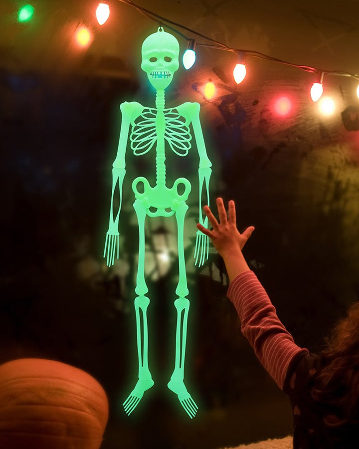 Halloween Hanging Luminous Skeleton Decorations 20*5cm Skeleton for Halloween Party Bar Wall Decorations Outdoor Yard Garden Hanging Ornaments Props