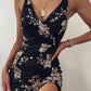 Contrast Sequin V Neck Split Thigh Cami Dress