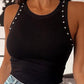 Studded Decor Casual Tank Top