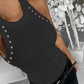 Studded Decor Casual Tank Top