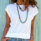 Cap Sleeve Round Neck T shirt