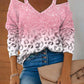Valentine's Day Leopard Print Cold Shoulder Top