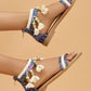 Tribal Tassel Design Ankle Strap Sandals