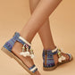Tribal Tassel Design Ankle Strap Sandals