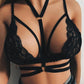 O Ring Cutout Halter Lace Bralette