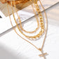 1pcs Hollow Out Multi layered Cross Pendant Necklace