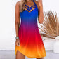 Ombre Crisscross Halter Casual Dress