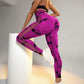 Tie Dye Print Ladder Cutout Sports Yoga Leggings