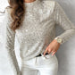 Mock Neck Allover Sequin Top