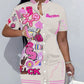 Graphic Print Baseball Collar Casual Dress