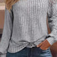 Eyelet Embroidery Long Sleeve Top
