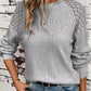 Eyelet Embroidery Long Sleeve Top