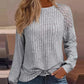Eyelet Embroidery Long Sleeve Top
