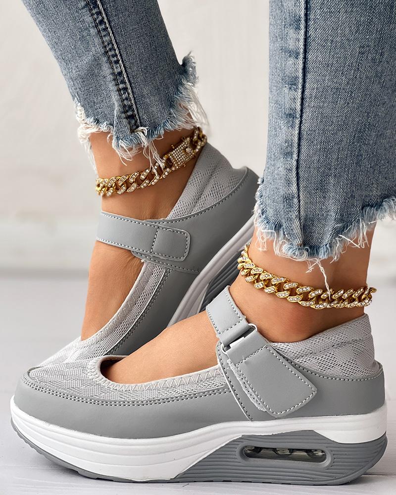 Breathable Velcro Muffin Sneakers