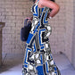 Plus Size Baroque Scarf Print Wide Leg Jumpsuit