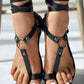 Toe Ring Buckled O ring Design Flat Sandals