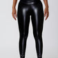 PU Leather High Waist Thermal Warm Fleece Lined Leggings