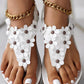 Flower Pattern Slingback Summer Beach Slippers