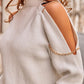 Chain Decor Cold Shoulder Chunky Knit Sweater