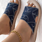 Hollow Out Denim Beach Slippers